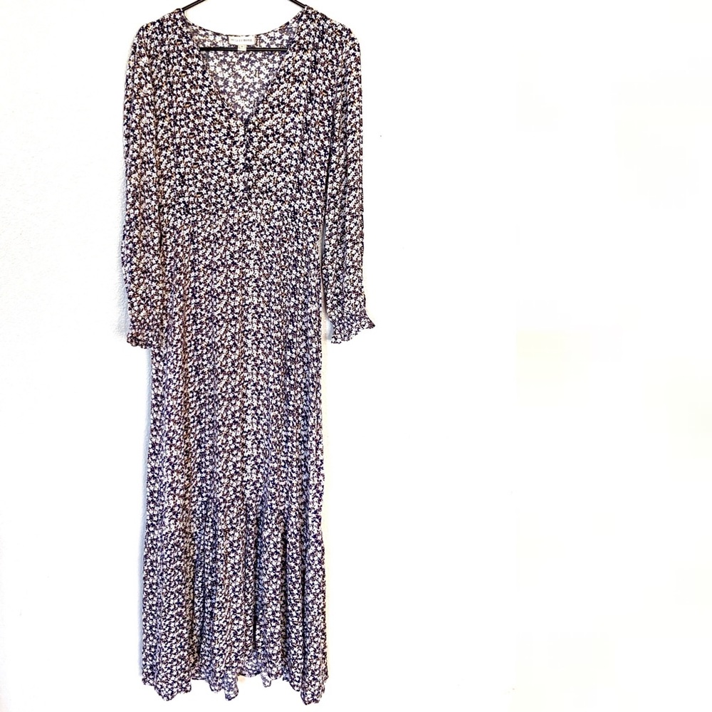 Weslee Rose Mini Floral Print Long Sleeve Maxi M